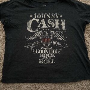 Black Johnny Cash Graphic Tee